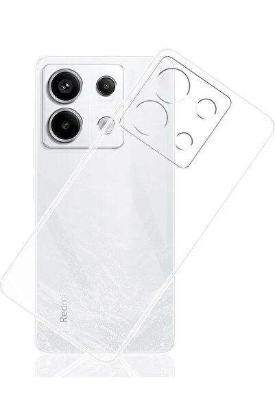 CEPSTOK Xiaomi Redmi Note 13 Pro 5g Kılıf Şeffaf Kamera Korumalı Esnek Yumuşak Silikon