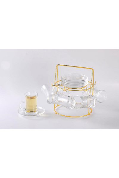 ORCHID 12PCS GLASS ISTIKAN SET 120ML WITH STAND