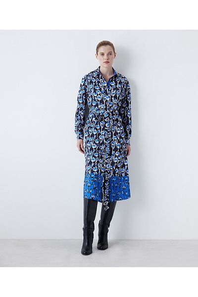 MISS IPEKYOL flower pattern shirt dress