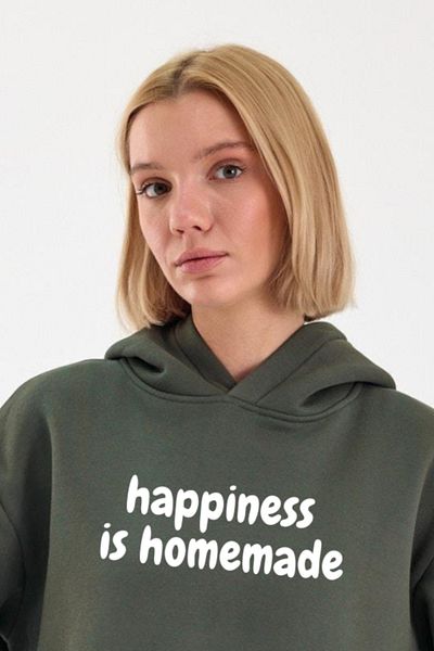 FİHA /2505-UNISEX ΤΥΠΩΤΟ ΦΟΥΤΕΡ ΜΕ ΚΟΥΚΟΥ - ΧΑΚΙ