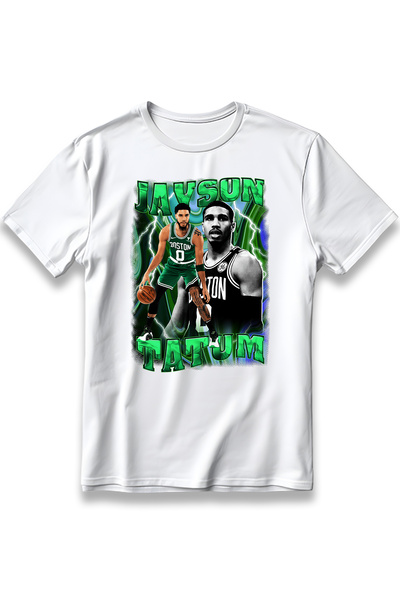 EZG Business Tricou Jayson Tatum, model imprimat, oversize, unisex, 100% bumb...