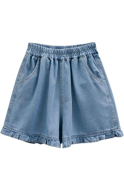 ARDSU Pantaloni scurți din denim cu talie înaltă pentru femei