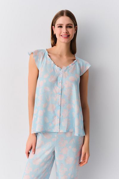SUWEN Set pijama masculină cu bretele strălucitoare