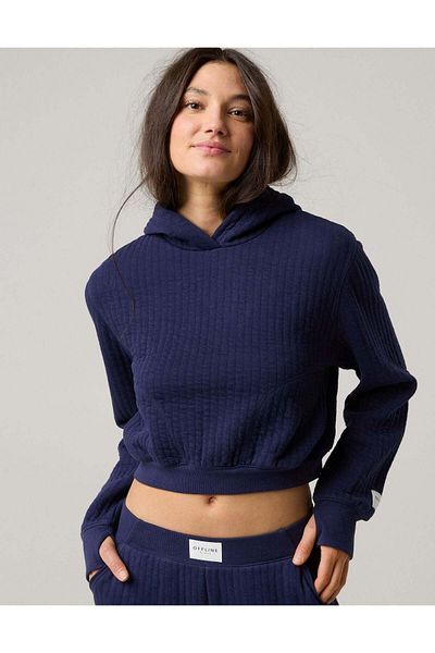 AMERICAN EAGLE OFFLINE By Aerie Coffee Run Cropped Hoodie