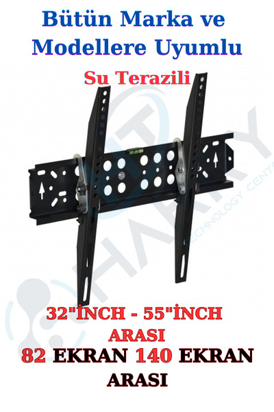 harry Tüm Markalar ile Uyumlu (32İNÇ-55İNÇ ARAS) Açılı Kilitli Su Terazili Lc...