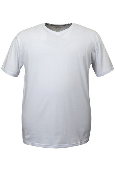 tambattal Plus Size Cotton Single Jersey V-Neck T-Shirt