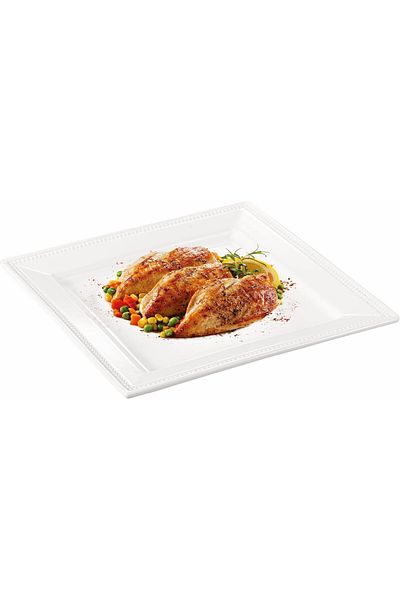 ORCHID 12.6" EMBOSSED SQUARE SERVING PLATE
