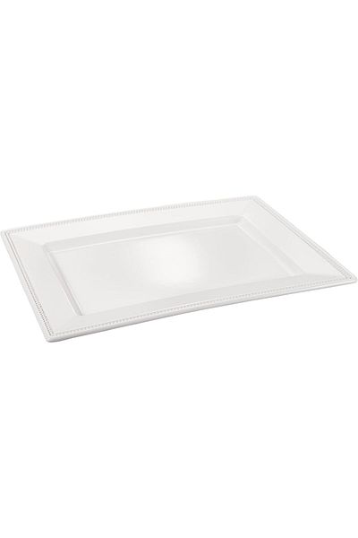 ORCHID 18" EMBOSSED RECT SERVING PLATE