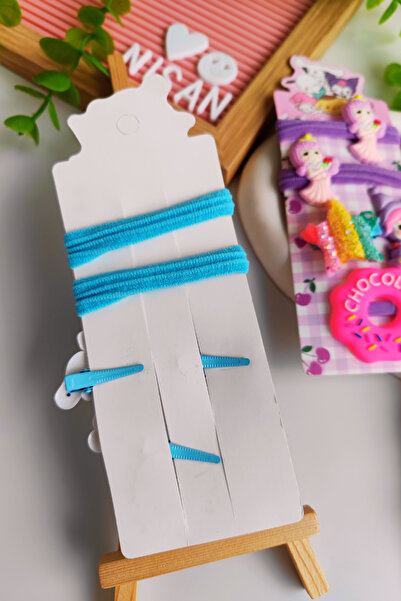 Nisankids Подробен комплект от 5 броя фиби за коса за момичета (2 гумени фиби, 3 фиби за коса)