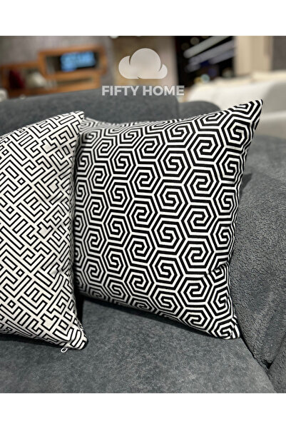 Fifty Home 43x43 см Сіро-білий Цифровий друк Посібник