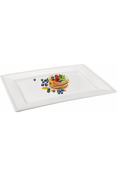 ORCHID 18" EMBOSSED RECT SERVING PLATE