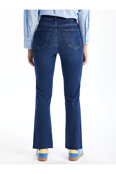 LC Waikiki LCW Jeans İndigo Mars Flare Kadın Jean Pantolon