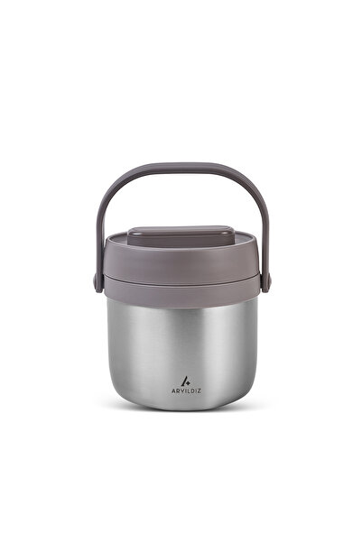 Aryıldız Bento Round Lunch Box Steel 1400 ml