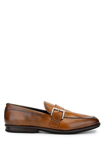 FABI Men's Genuine Leather Beige Loafer Shoes