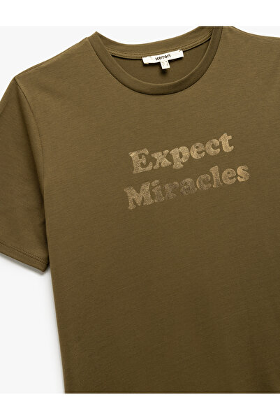 Koton Printed Short Sleeve Crew Neck Women's T-Shirt