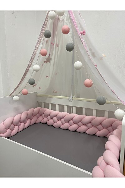 meleginisiklitoplari حماية محبوكة 620 سم 4 قطع حماية حافة السرير المحبوكة