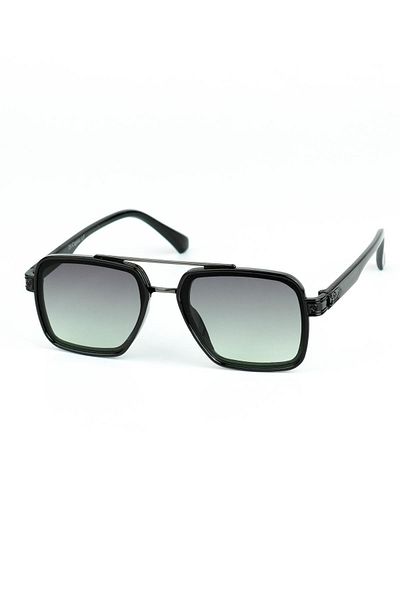 Di Caprio Unisex Black Uv400 Protection Rectangular Model Sunglasses