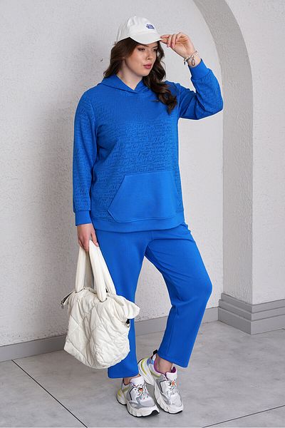 Büyük Moda МОДАЛЕН АНТУЧЕН КОСТЮМ С ИЗПИСАНИ ДЕТАЙЛИ