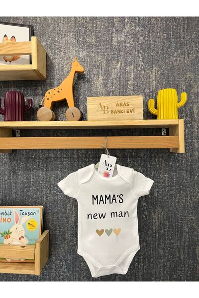ARASBASKIEVİ بدلة أطفال من القطن العضوي 100% من MAMA'S NEW MAN باللون الأبيض ...