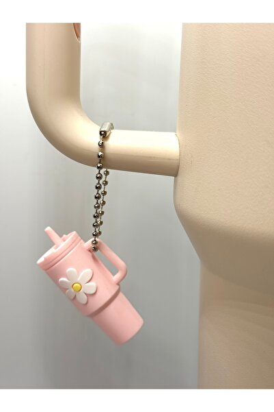 YuccaCo Accessorize Your Life Pink Floral Thermos Accessory/ Thermos Charm/Thermos Ornament