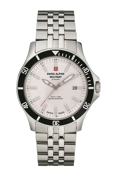 Swiss Alpine Military Mens Watch 7022.1132, Quartz, 42mm, 10atm
