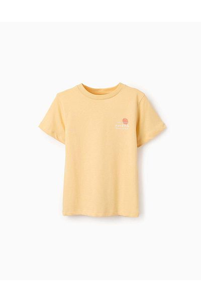 Ziddy Cotton T-shirt for Boys 'Sun', Yellow