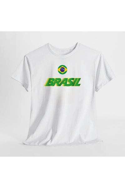SARI BRASIL BREZİLYA ARMA TSHIRT %100 PAMUK