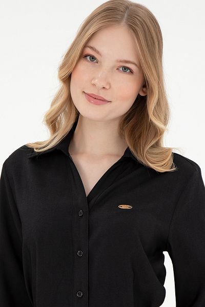 U.S. Polo Assn. Women's Black Mini Length Woven Dress 50297327-Vr046