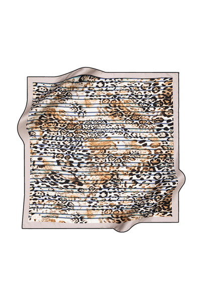 Pierre Cardin Leopar Desenli Pierre Cardin Crepe Saten Eşarp