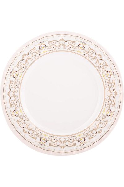 AKDC M/Mine Dessert Plate L(20cm) xW(20cm) xH(2cm) White And Brown