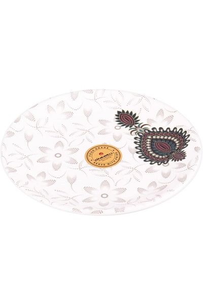 AKDC DJ M/MINE SIDE PLATE 19CMX19CMX2CM white and brown