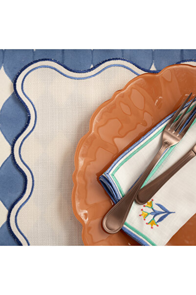 Zsa Zsa Zsu Balat Cam Pasta Tabağı 21x21x2 Cm Turuncu