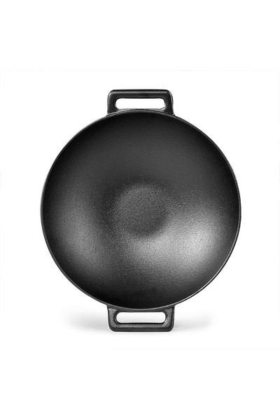 Fissman مقلاة ووك 30.6×8 سم/3.1 لتر (حديد الزهر)