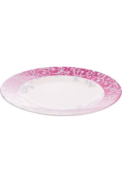 AKDC MELAMINE ROUND PLATE 25CMX25CMX2CM White