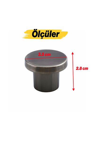 Badem10 Buton de nichel antic Fenicul Mobilier cu o singură șurub Sertar de bucătărie Dulap dulap Mâner metalic Mâner
