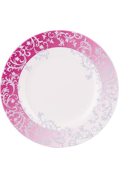 AKDC MELAMINE ROUND PLATE 25CMX25CMX2CM White