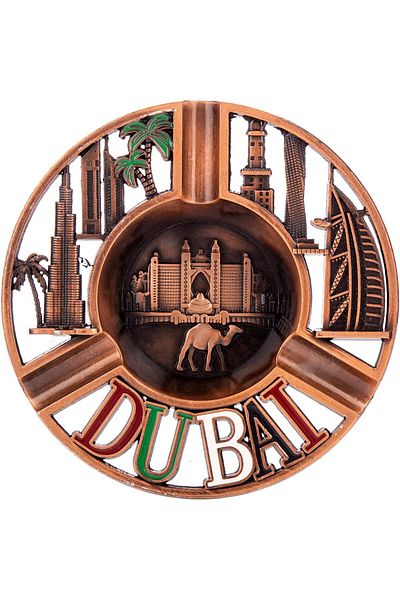 AKDC Dubai Souvenir Plate 11Cm X 11Cm X 1Cm White