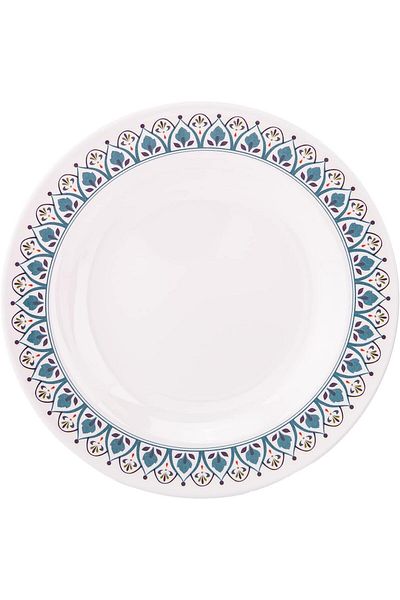 AKDC M/MINE SOUP PLATE 23CMX23CMX3CM white and blue