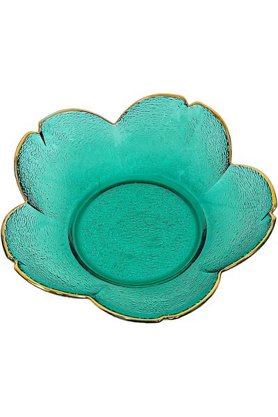 Winds Trading Flower Shape Glass Fruit Plate, 17cm Candy Dish, Lead-Free