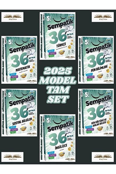 Ünlüler Karması 5.Sınıf Sempatik 36 Haftalık Kazanım Denemeleri 6'lı Tam Set