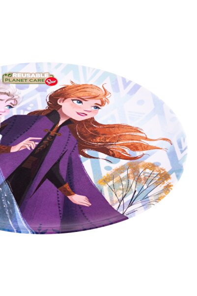 AKDC ROUND PLATE FROZEN 20CMX20CMX1CM White and light blue