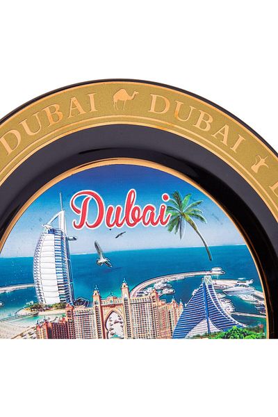 AKDC Dubai Souvenir Plate 20Cm X 20Cm X 3Cm Multi-Colour
