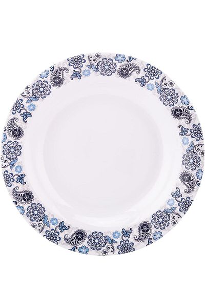 AKDC M/Mine Soup Plate L(25cm) xW(25cm) xH(3cm) White, Blue, Black