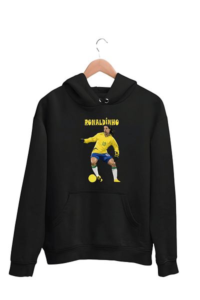 ESTİLİVO Ronaldinho Football Unisex Sweatshirt Oversize Hoodie