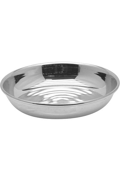 RAJ طبق جانبي من الفولاذ المقاوم للصدأ، فضي، 10 سم، RHP005، طبق أرز، حلوى، تقديم، وسلطة
