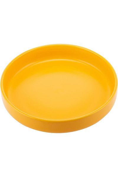 AKDC Ceramic Round Deep Plate Yellow