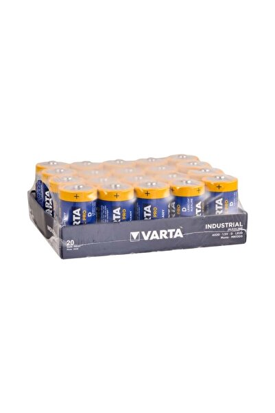 Varta 4020 Endüstriyel Alkalin D Büyük Boy Pil 20li