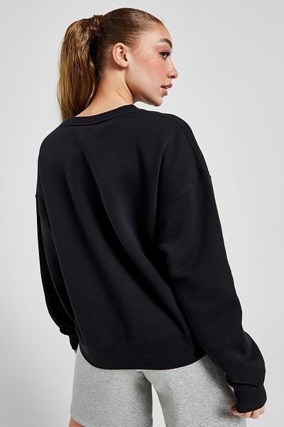 Nike Γυναικείο φούτερ Jordan Essential Crew Loose Fit Γυναικείο μεγάλο μέγεθος μαύρο