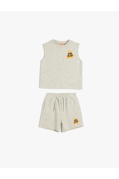 Koton Gray Baby Boy Bottom-Top Set 5Smb10017Tk