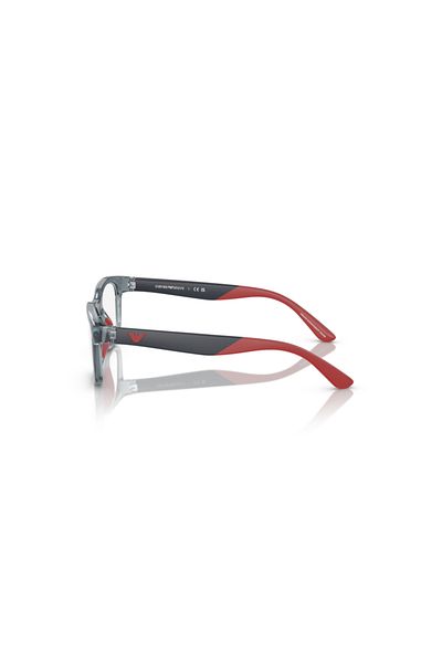 Emporio Armani Kids Man Pillow Eyeglasses- Ea 3001 - Lense Size:47mm - Shiny Transparent Blue